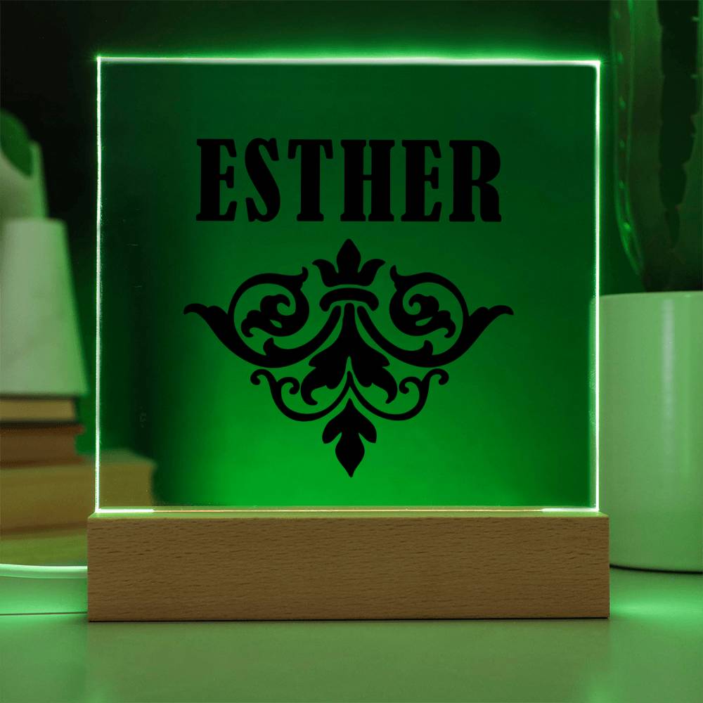 Esther v01 - Square Acrylic Plaque