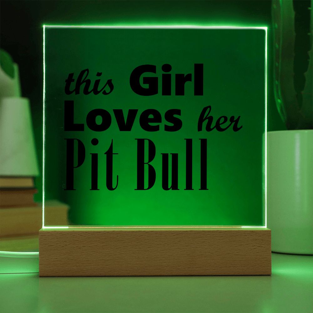 Pit Bull - Square Acrylic Plaque