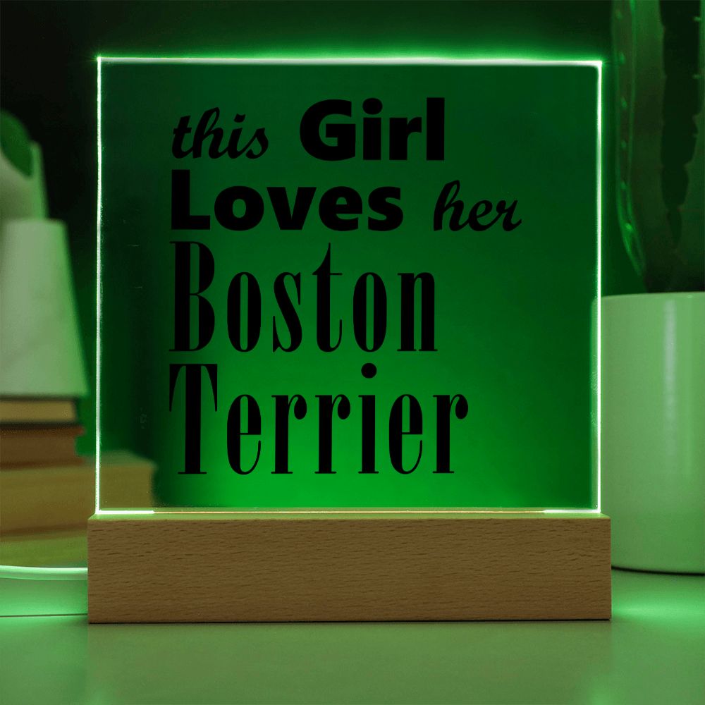 Boston Terrier - Square Acrylic Plaque