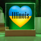 Ukrainian In Illinois - Square Acrylic Plaque