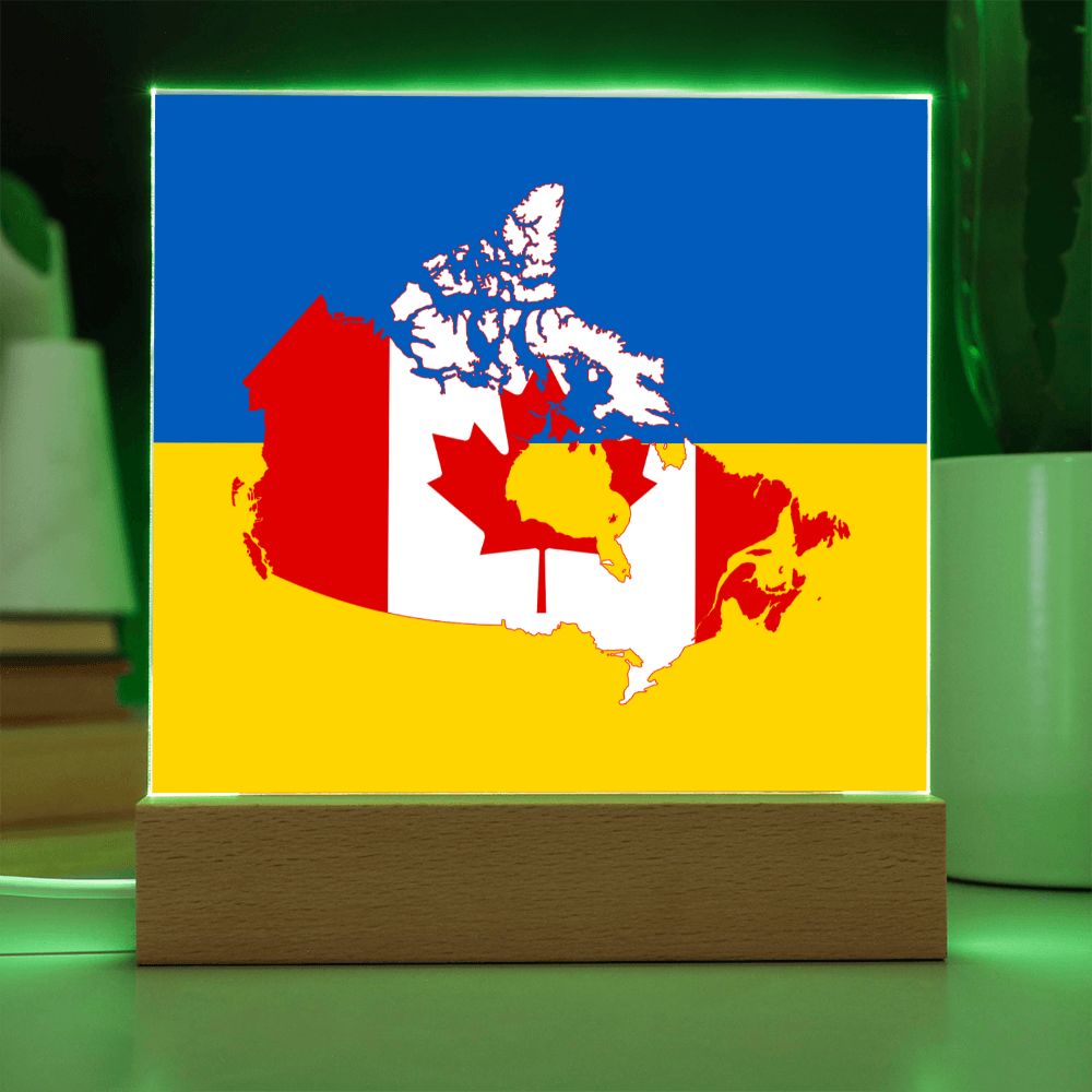 Ukrainian-Canadian - Square Acrylic Plaque