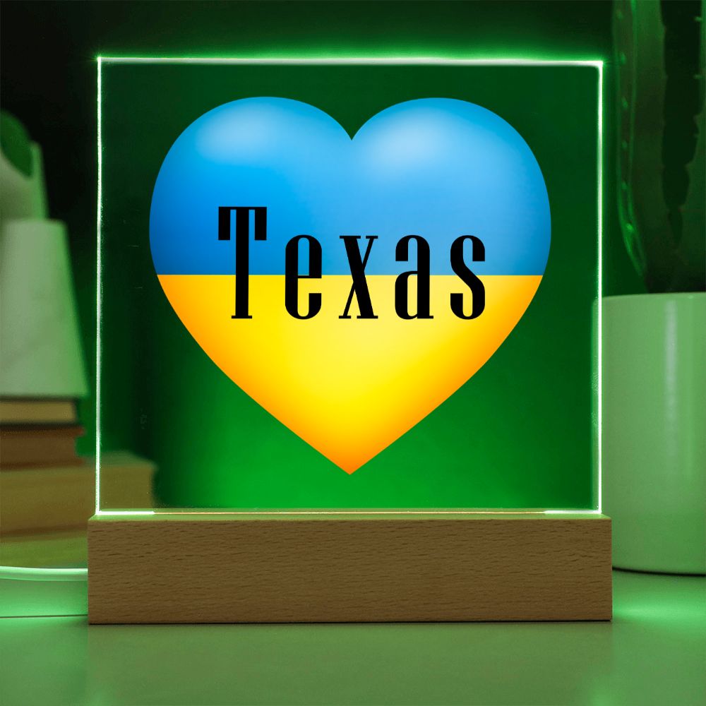 Ukrainian In Texas - Square Acrylic Plaque