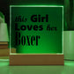 Boxer - Square Acrylic Plaque