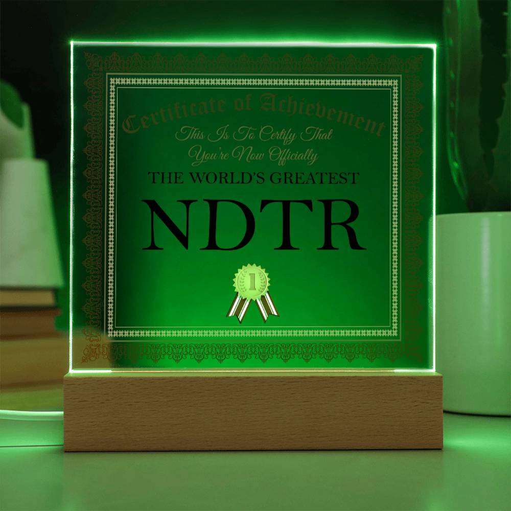 World's Greatest NDTR - Square Acrylic Plaque