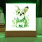Corgi (Watercolor) 01 - Square Acrylic Plaque
