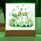 Cute Dogs In Love (Watercolor) 05 - Square Acrylic Plaque