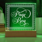 Page Boy (White) - Square Acrylic Plaque
