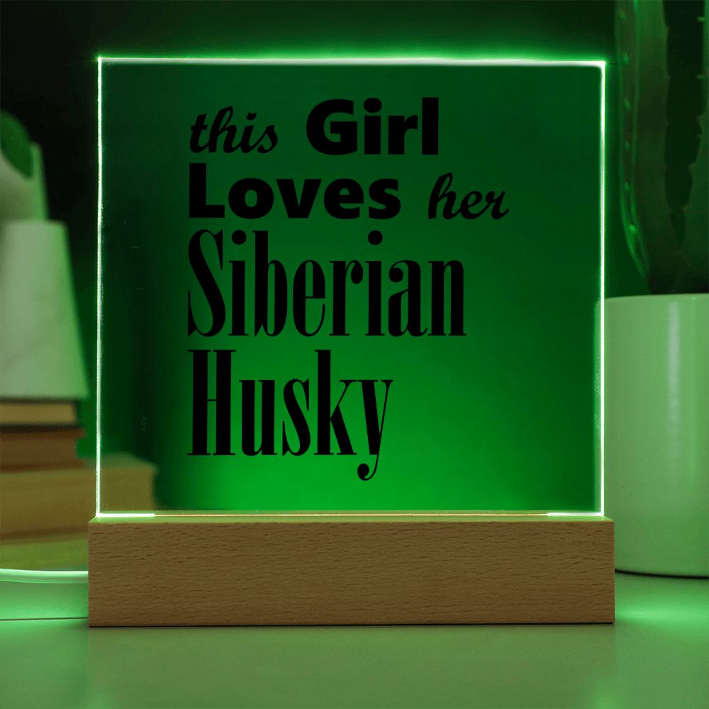 Siberian Husky - Square Acrylic Plaque