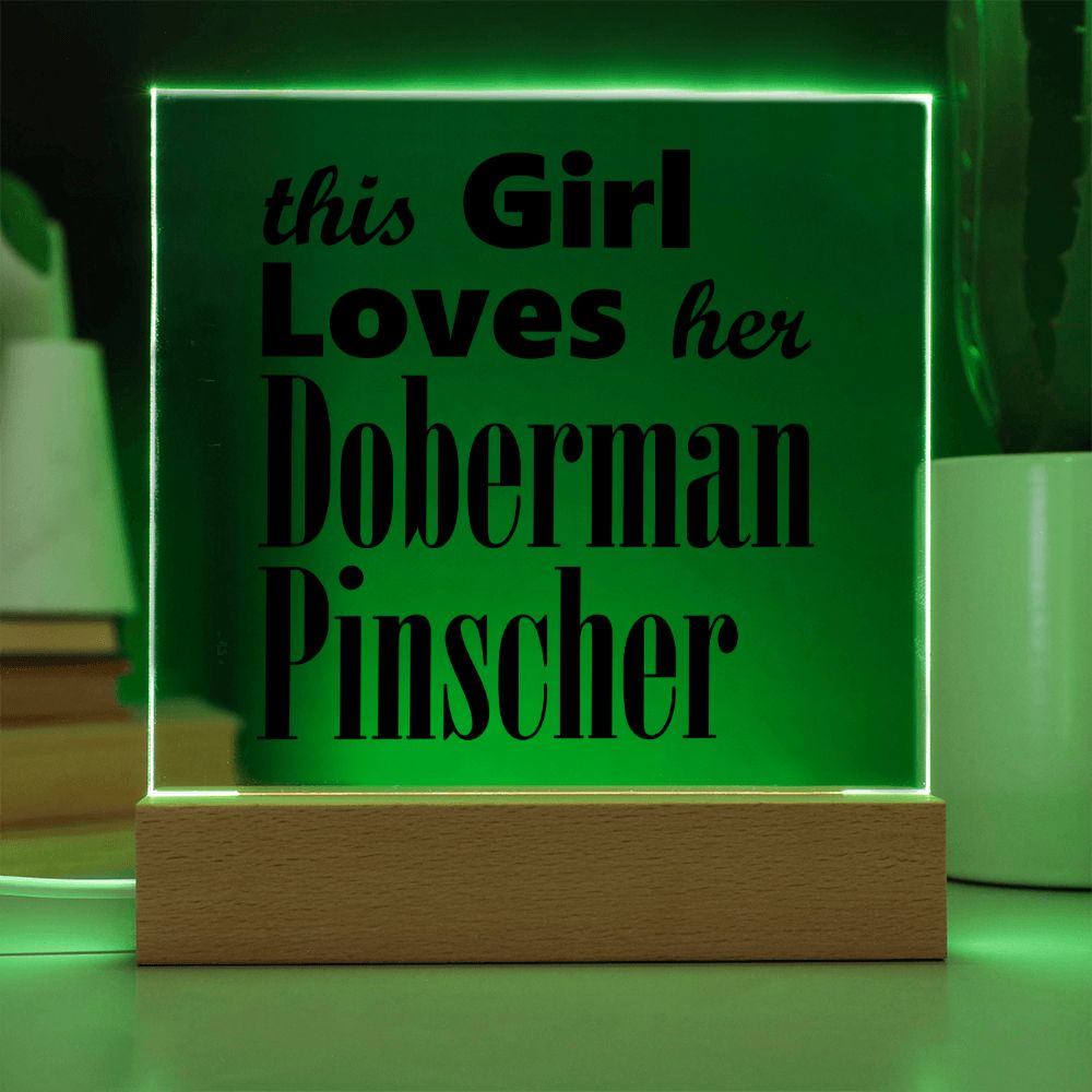 Doberman Pinscher - Square Acrylic Plaque