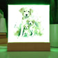 Dog Mom (Watercolor) 01 - Square Acrylic Plaque