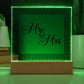 Mr & Mrs (Black) - Square Acrylic Plaque