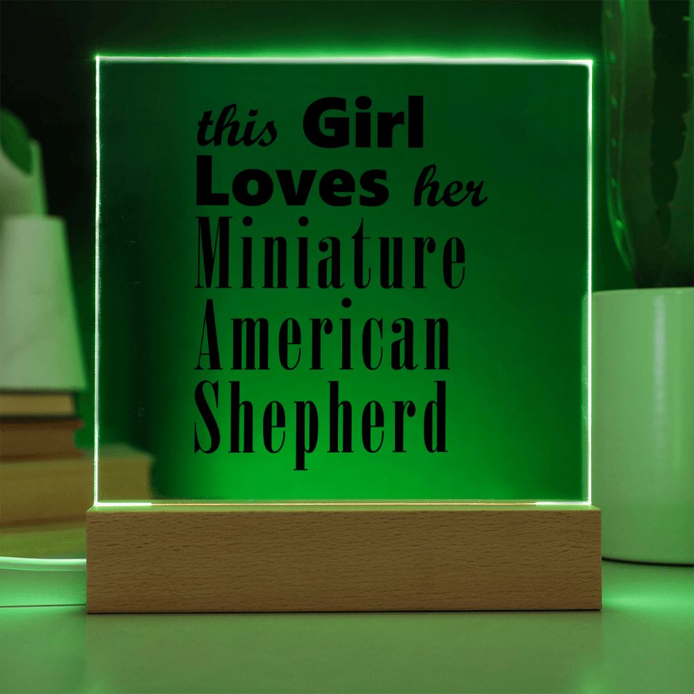 Miniature American Shepherd - Square Acrylic Plaque