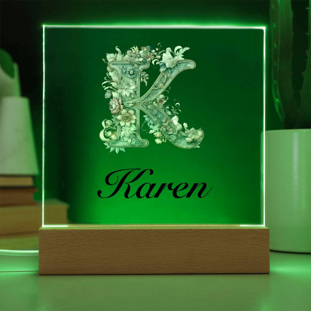Karen 01 - Square Acrylic Plaque