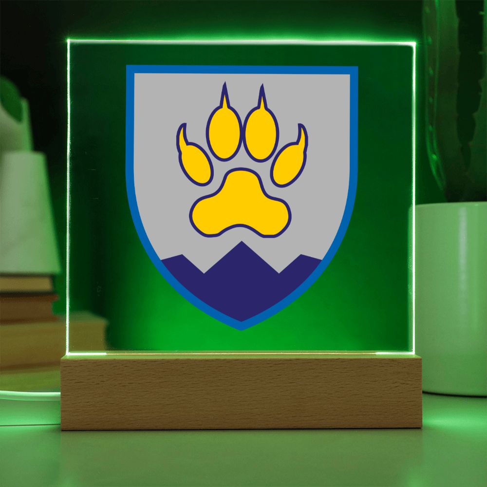 15th Mountain Assault Battalion (Ukraine) - Square Acrylic Plaque