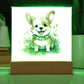 Corgi (Watercolor) 05 - Square Acrylic Plaque