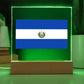 Salvadoran Flag - Square Acrylic Plaque