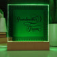 Grandmother of the Groom (Black) - Square Acrylic Plaque
