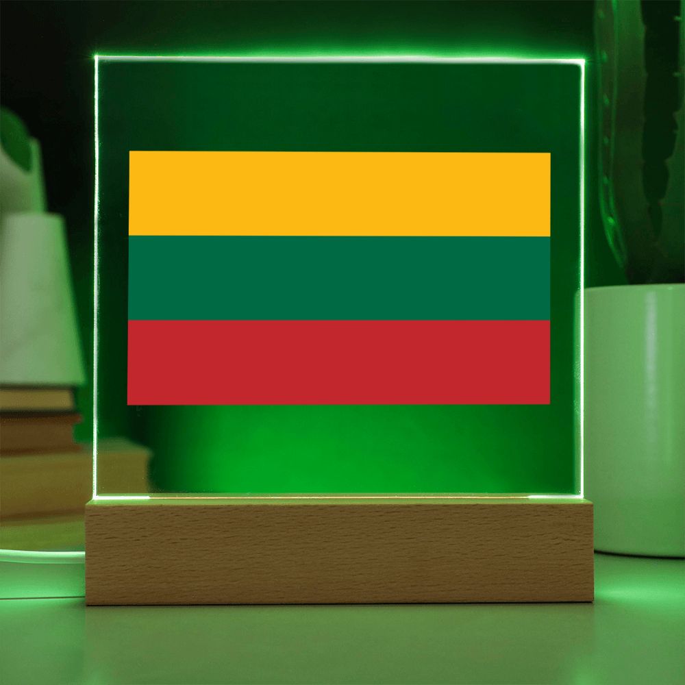 Lithuanian Flag - Square Acrylic Plaque
