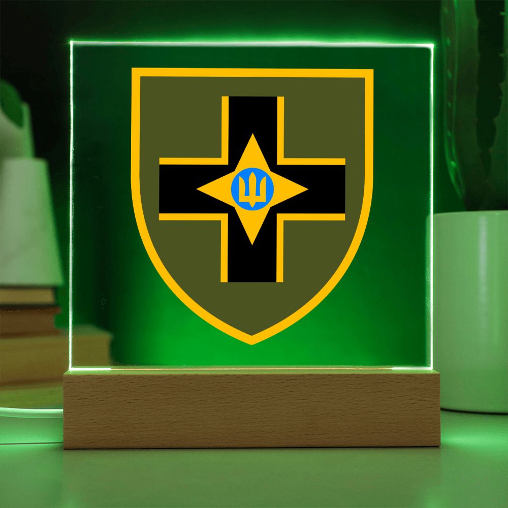 28th Mechanized Brigade (Ukraine) - Square Acrylic Plaque