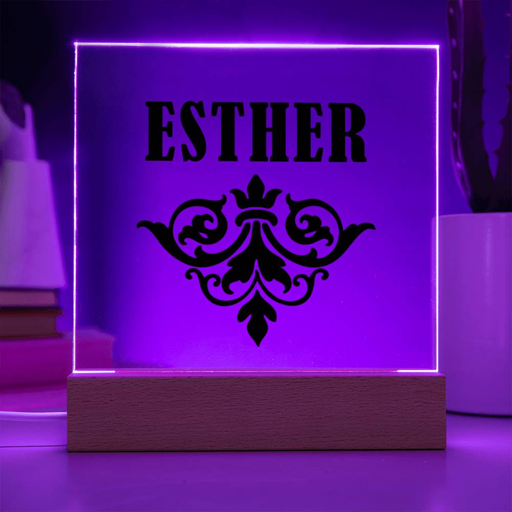 Esther v01 - Square Acrylic Plaque