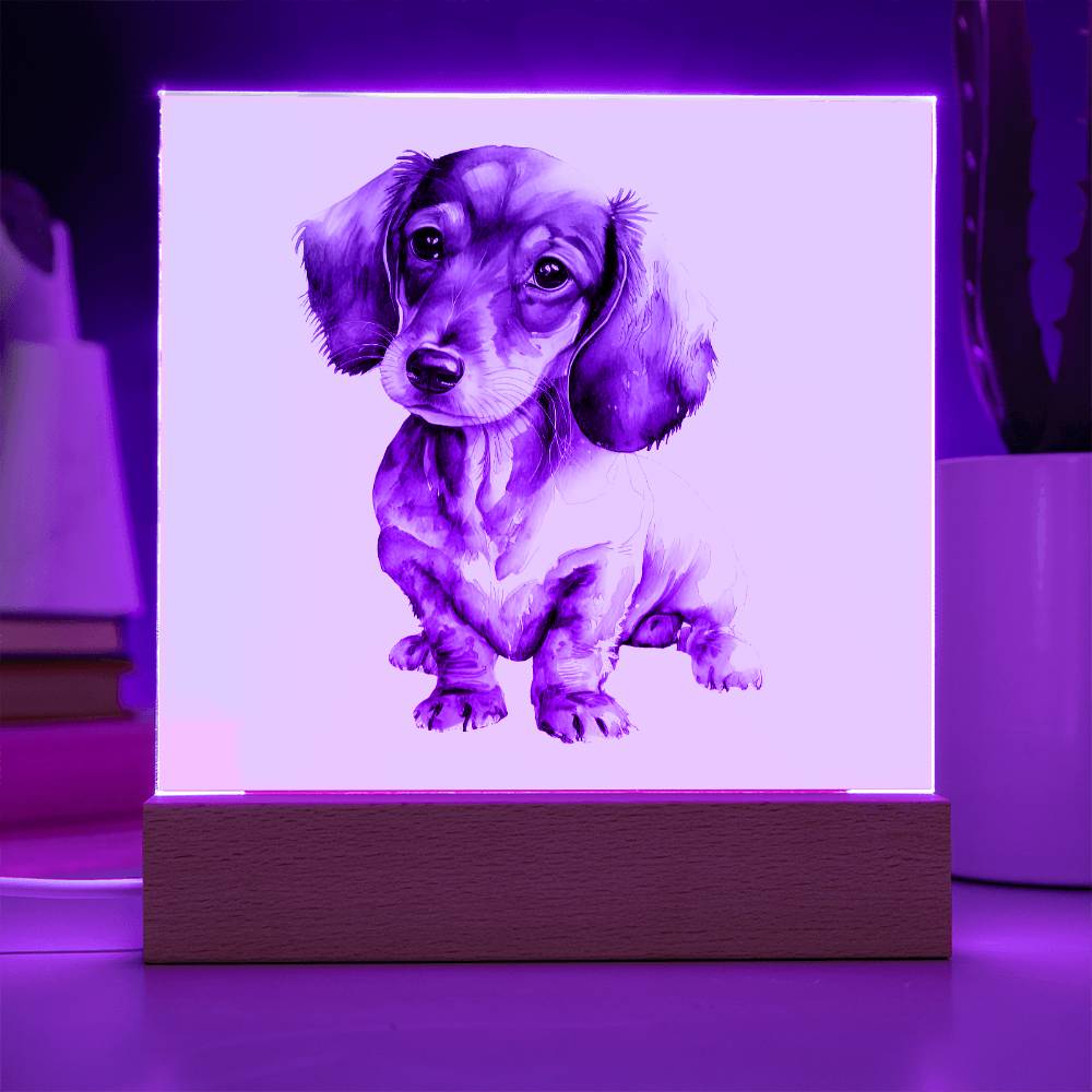 Dog Lover Collection (Watercolor) 07 - Square Acrylic Plaque