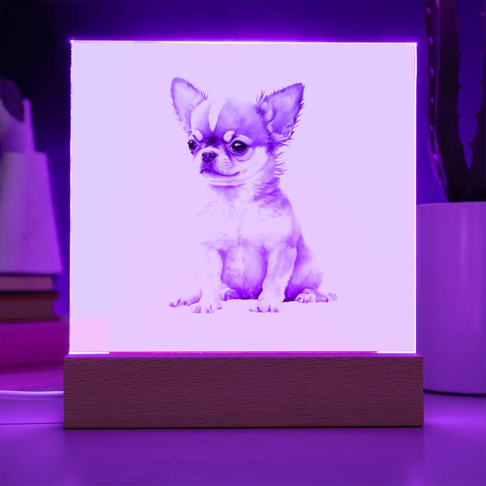 Dog Lover Collection (Watercolor) 05 - Square Acrylic Plaque