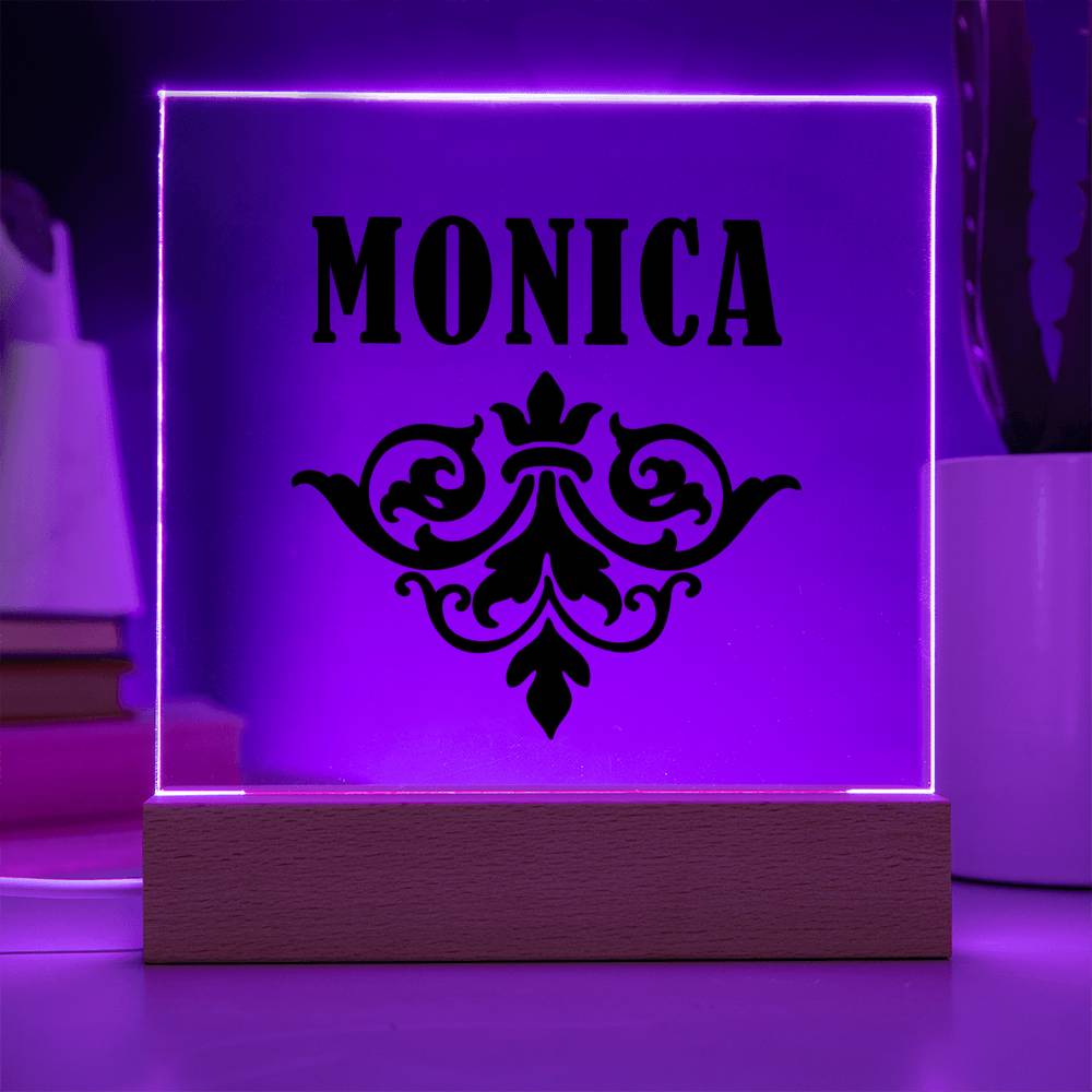 Monica v01 - Square Acrylic Plaque