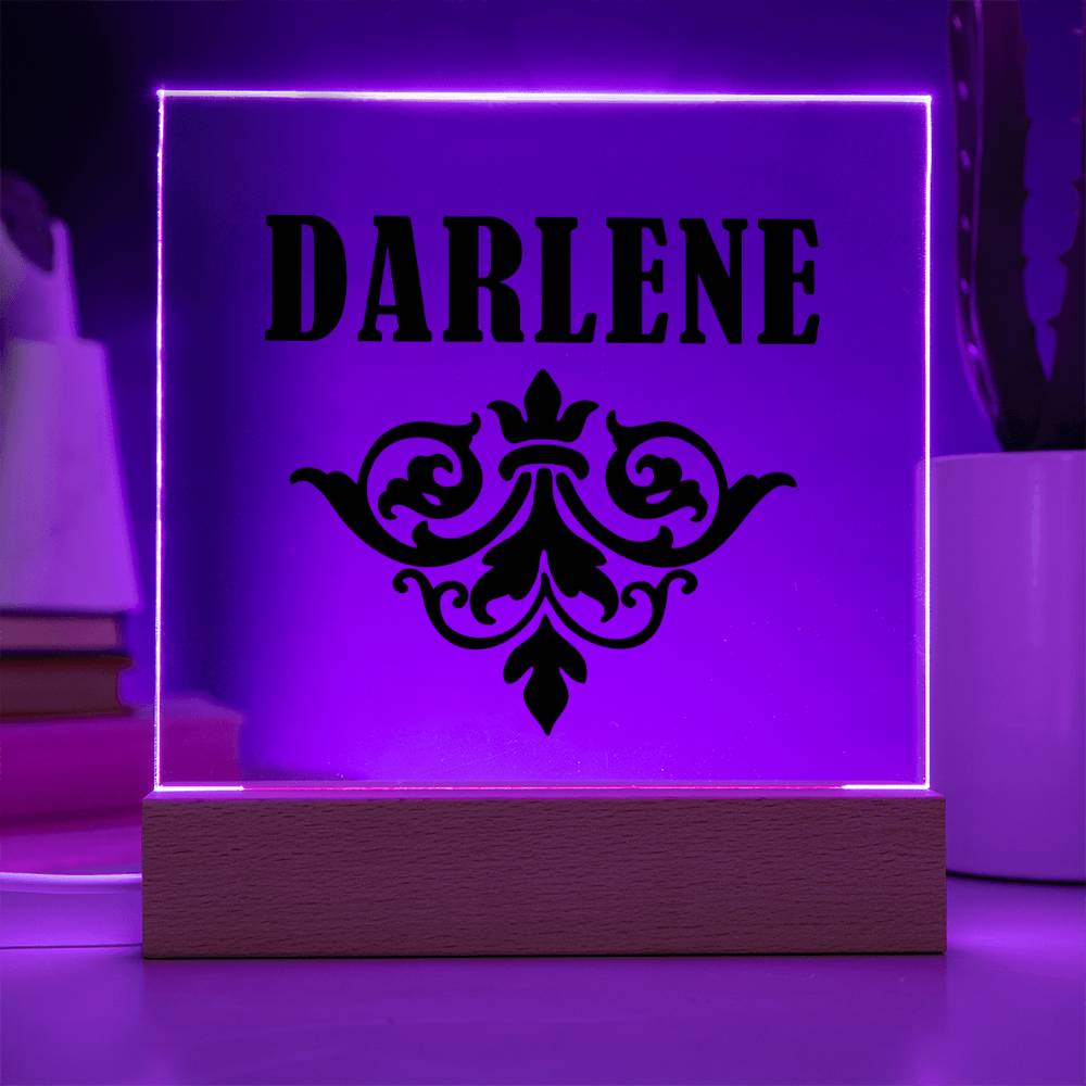 Darlene v01 - Square Acrylic Plaque