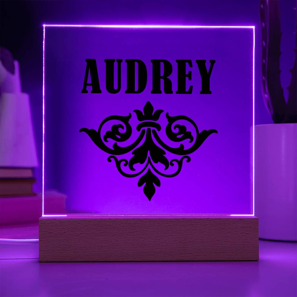 Audrey v01 - Square Acrylic Plaque