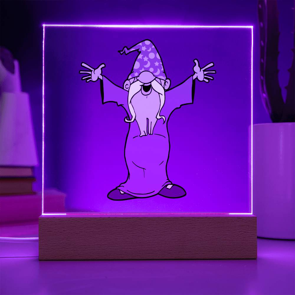 Wizard 01 - LED Night Light Square Acrylic Plaque