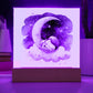 Sweet Dreams Baby Boy (Watercolor) 09 - LED Night Light Square Acrylic Plaque