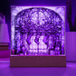 Christmas Stained Glass Design 015 - Square Acrylic Plaque