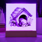 Dog Sleeping (Watercolor) 10 - Square Acrylic Plaque