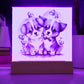 Cute Dogs In Love (Watercolor) 09 - Square Acrylic Plaque