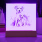 Dog Mom (Watercolor) 01 - Square Acrylic Plaque