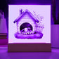 Dog Sleeping (Watercolor) 02 - Square Acrylic Plaque
