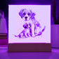 Dog Mom (Watercolor) 03 - Square Acrylic Plaque