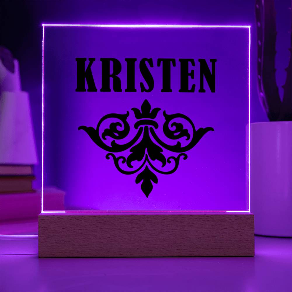Kristen v01 - Square Acrylic Plaque