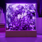Christmas Stained Glass Design 032 - Square Acrylic Plaque