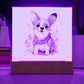 Corgi (Watercolor) 01 - Square Acrylic Plaque
