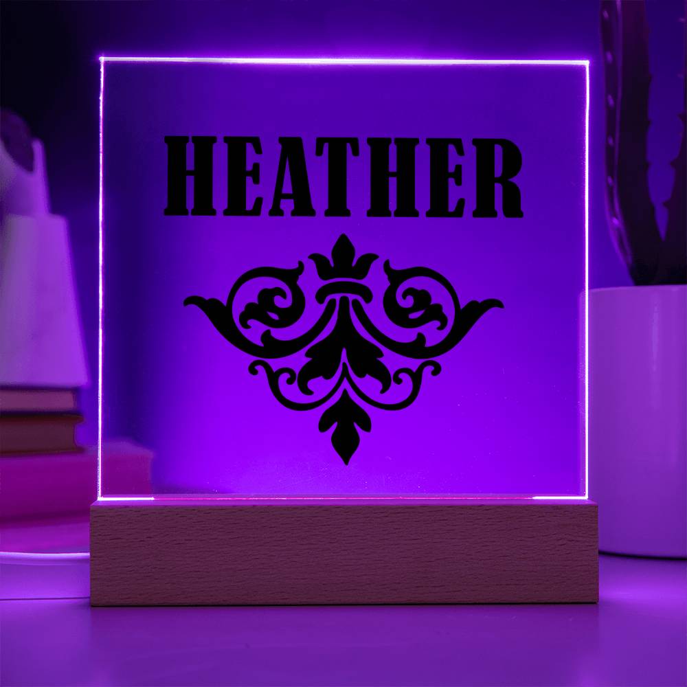 Heather v01 - Square Acrylic Plaque