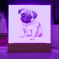 Dog Lover Collection (Watercolor) 12 - Square Acrylic Plaque
