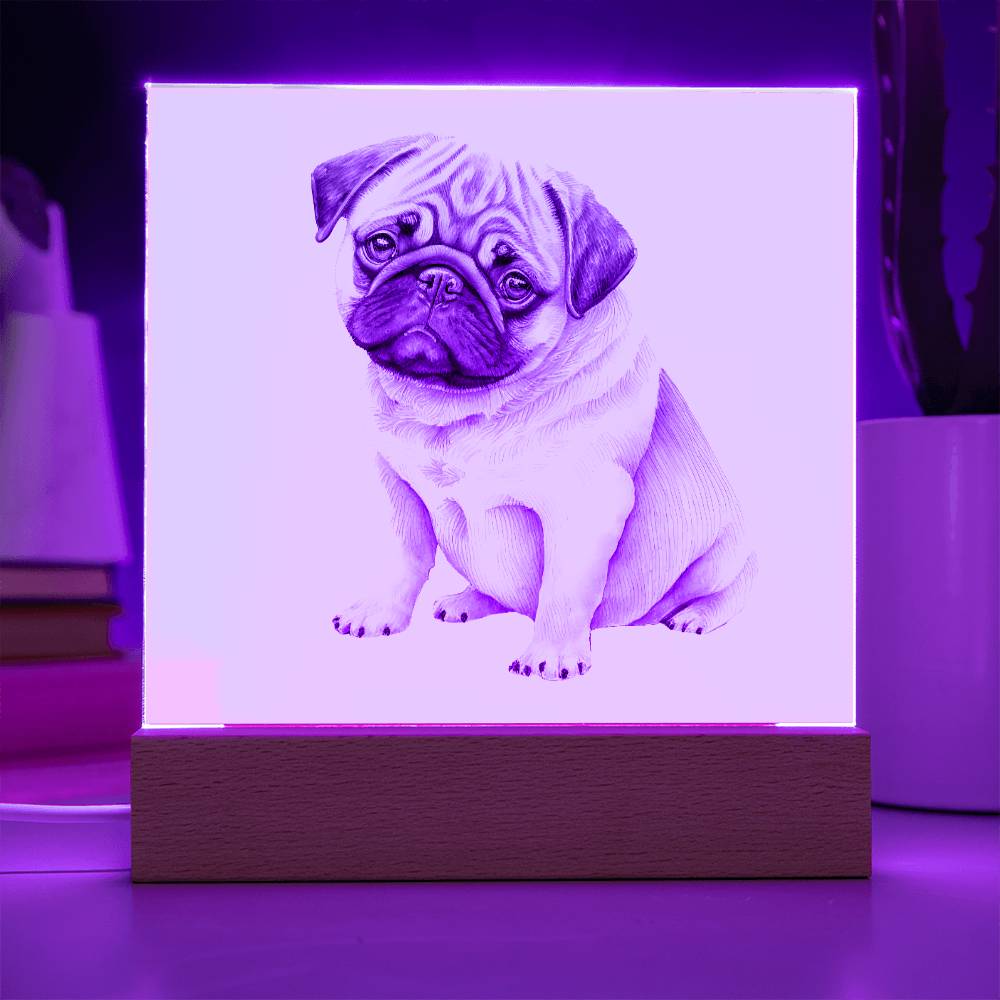 Dog Lover Collection (Watercolor) 12 - Square Acrylic Plaque