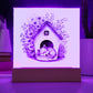 Dog Sleeping (Watercolor) 03 - Square Acrylic Plaque