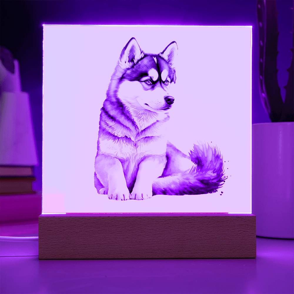 Dog Lover Collection (Watercolor) 04 - Square Acrylic Plaque