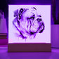 Bulldog (Watercolor) 05 - Square Acrylic Plaque