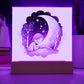 Sweet Dreams Baby Girl (Watercolor) 08 - LED Night Light Square Acrylic Plaque