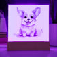 Corgi (Watercolor) 03 - Square Acrylic Plaque