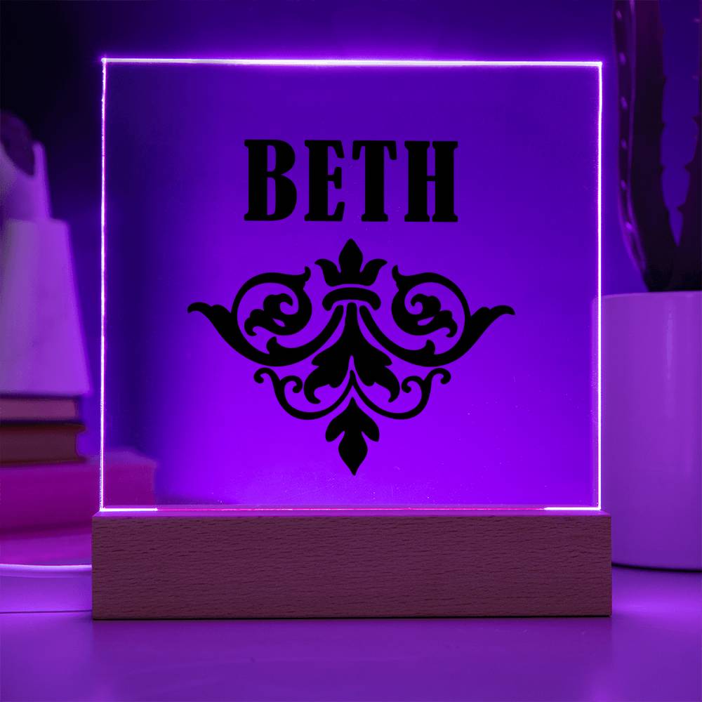 Beth v01 - Square Acrylic Plaque