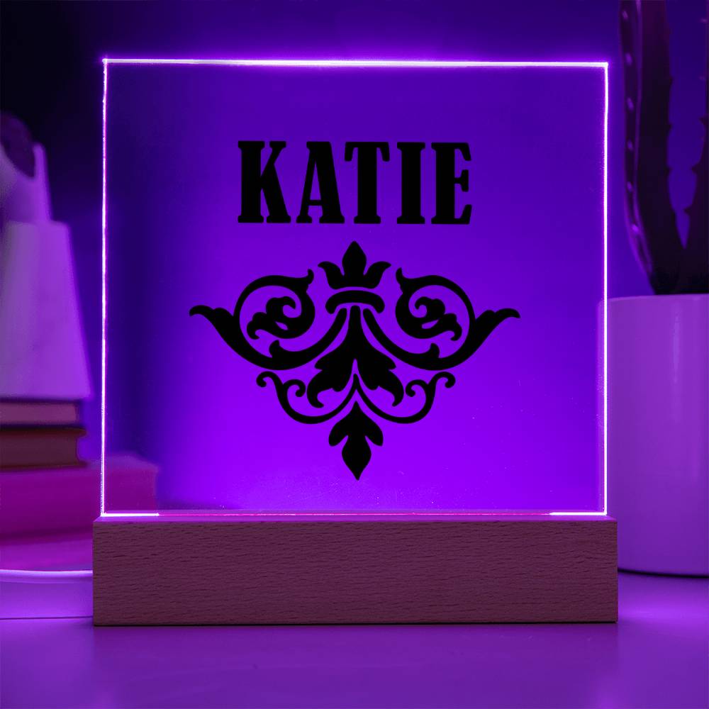 Katie v01 - Square Acrylic Plaque
